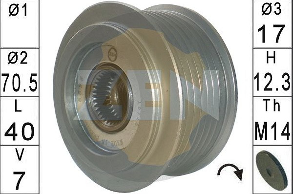 Шків генератора Хонда аккорд цивик 1.6 2.2 Honda Accord VIII, Civic IX, CR-V III, CR-V IV