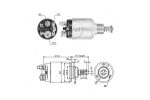 Втягувальне реле стартера Даф Daf 65 CF.240 6.2 F1300 F1500 F2105 DF615, 24 вольти