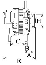 Генератор Мітсубісі L200 2.5 дизель Mitsubishi L 200 Triton (2013-2018), 14V/90A