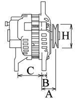 Генератор Кіа беста 2.2 дизель Kia Besta фургон (1996-...), 14V/60A
