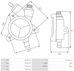 Вакуумний насос генератора на автобус Богдан А-091 4.6 дизель Bogdan 4HE1 4HG1