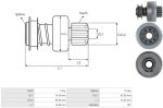 Бендікс стартера Дойц F3L911 F4L911 F4L912 F5L911 F6L911 F6L912 Deutz, Іскра Iskra