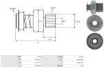 Бендікс стартера BMW 3 серія E46 BMW X3 2.0 дизель E83 BMW X5 3.0 дизель BMW X5 3.0 D, 10 зубів