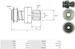 Бендікс стартера Крайслер себринг 2.0 дизель Chrysler Sebring 2.0 CRD (2007...2010), 13 зубів