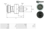 Бендікс стартера Лексус ES330 3.3 ES350 3.5 RX300 3.0 RX330 3.3 RX350 3.5 Lexus RX V6, 13 зубів