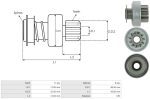 Бендікс стартера Вольво S60 2.0 S80 2.0 S90 2.0 V40 2.0 V60 2.0 V90 2.0 XC40 2.0 XC60 2.0 XC70 2.0 XC90 2.0 Volvo, 11 зубів