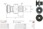 Бендікс стартера Вольво C30 C70 S40 S60 S80 V50 V60 V70 XC60 XC70 2.0 дизель 2.4 дизель Volvo, 12 зубів