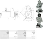 Стартер Кубота Kubota D722B, W100, DM1102, D1105, ZD25