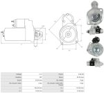 Стартер Янмар Коматсу Yanmar 4TNE98 3TG66 Komatsu S4D106 WB140 WB150, S13-138A