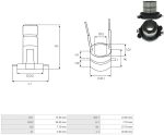 Токоз'ємнi кiльця генератора Mitsubishi CG135140 (12.50*23.00*27.70) стальне