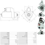 Стартер Катерпіллер C11 C12 C13 C15 3406 3176 Caterpillar Cummins ISX Cummins ISM Case QSX15, 12 вольт 11 зубів бендікс