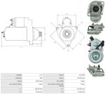 Стартер Коматсу Каммінс 3.3 дизель Komatsu Cummins B3.3 Komatsu 4D95 Коматсу B3.3 Diesel Cummins Масей Фергюсон Cummins B3.3 D