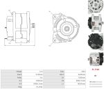 Генератор Альфа ромео GT 1.9 дизель Alfa Romeo (937) (2003-2010), 14V/150A