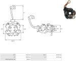 Щiткотримач стартера Тойота авенсіс 2.0 Тойота авенсіс 2.4 Toyota Avensis (T25_) (2003-2008)