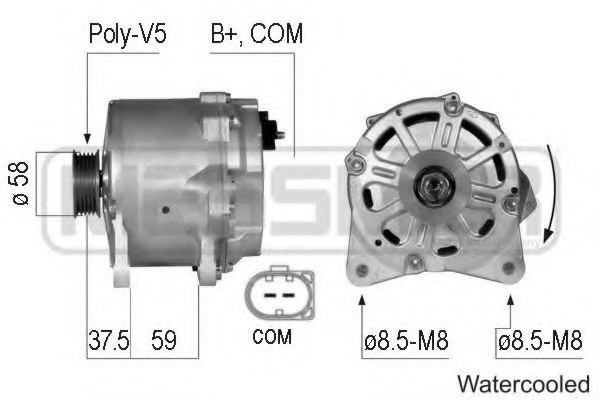 Генератор Ауді Audi A6 (4F2, C6) RS6 quattro (2008-2010), 14V/190A