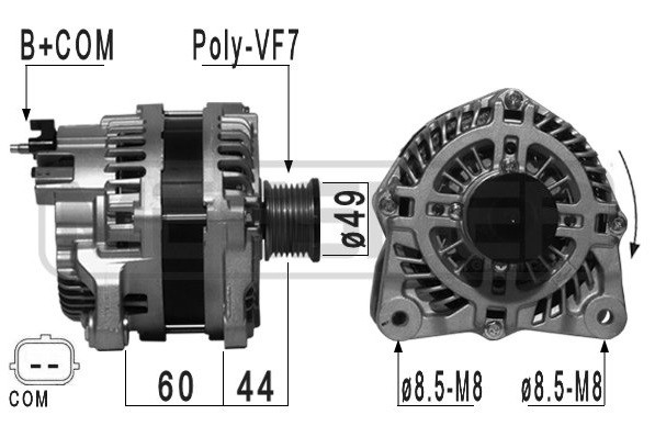 Генератор Опель мовано 2.3 дизель Opel Movano B (2010-...); 14V/185A